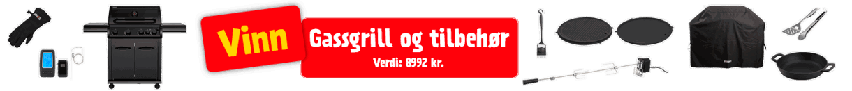 Vinn gassgrill og tilbehør