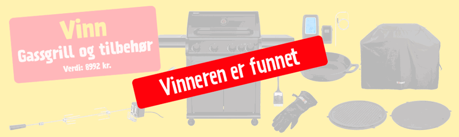 Vinneren er funnet av en gassgrill og tilbehør