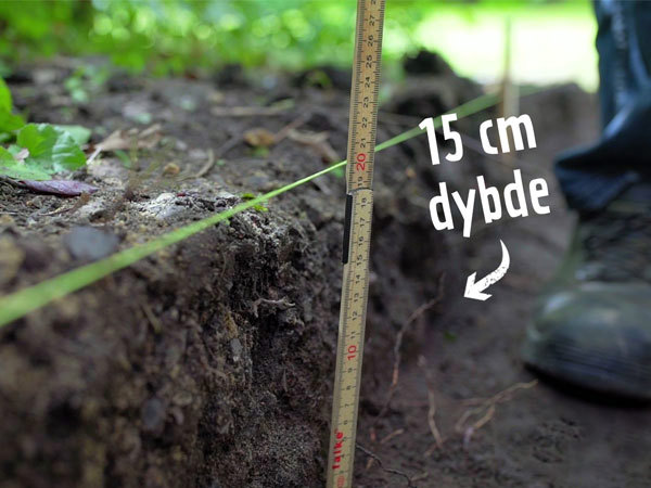 Grav stien 15 cm dyp