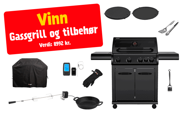 Vinn gassgrill og tilbehør