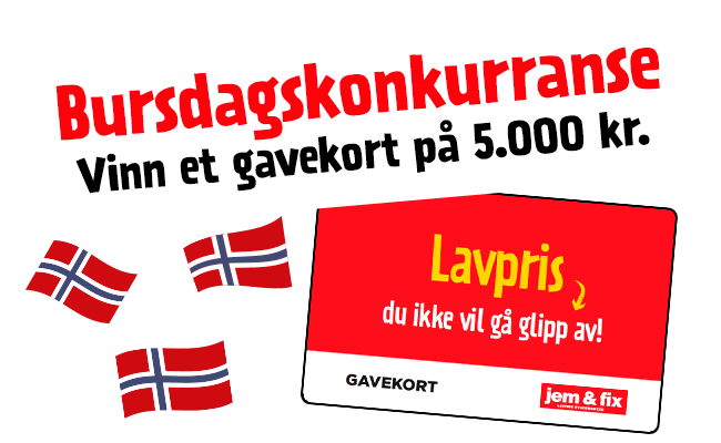 Bursdagskonkurranse med gavekort