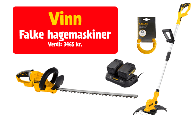 Vinn Falke hagemaskiner