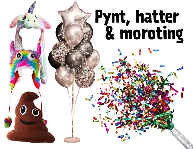 Pynt, hatter og moroting