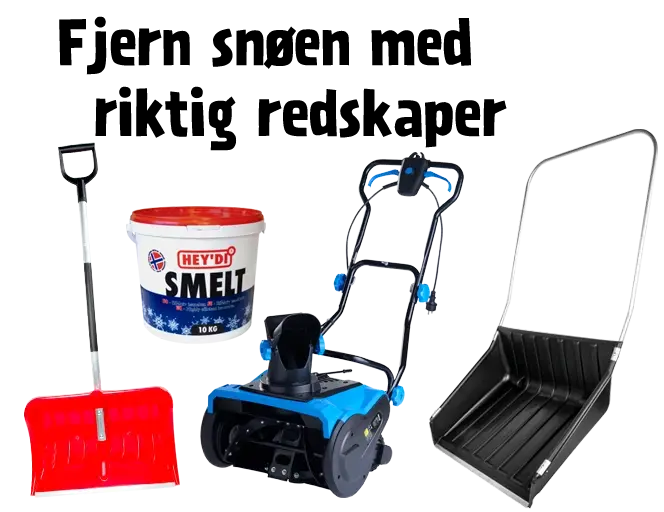 Ulike produkter for snørydding