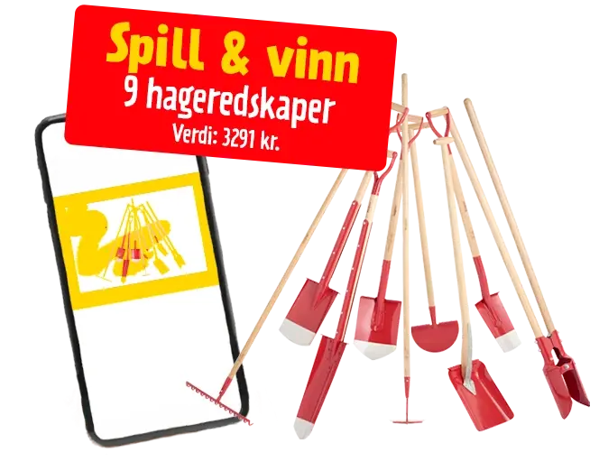 Spill og vinn 9 hageredskaper