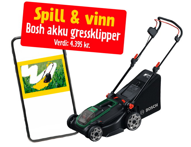 Spill & vinn gressklipper fra Bosch