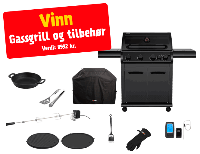 Vinn gassgrill og tilbehør