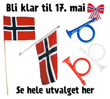 17. mai med flagg og horn