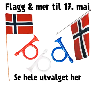 Flagg og horn til 17. mai