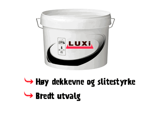Bredt utvalg av premium kvalitetsmaling fra Luxi